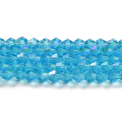 Transparent Electroplate Glass Beads Strands LS-EGLA-A039-T3mm-L19-1