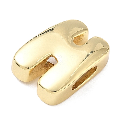 Brass Initial Beads KK-B167-27G-01H-1