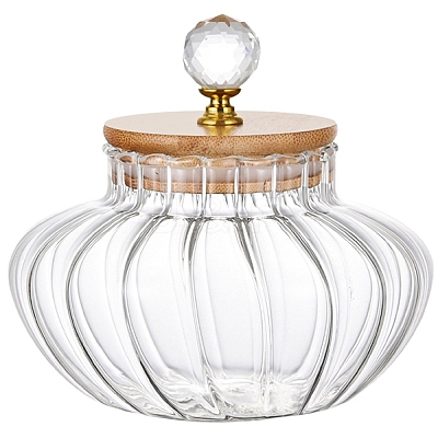 Glass Pumpkin Storage Container with Lid PW-WGE3F4E-01-1