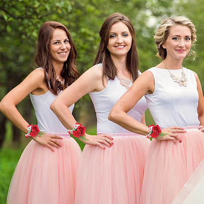2PCS Silk Wrist Corsage AJEW-CP0001-51A-1