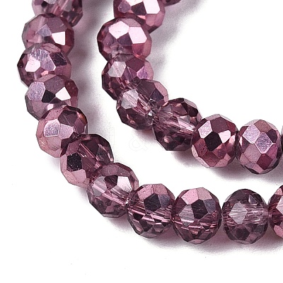 Transparent Electroplate Glass Beads Strands LS-EGLA-Q131-01A-06-1