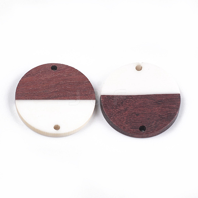 Resin & Walnut Wood Links connectors RESI-S367-02B-01-1