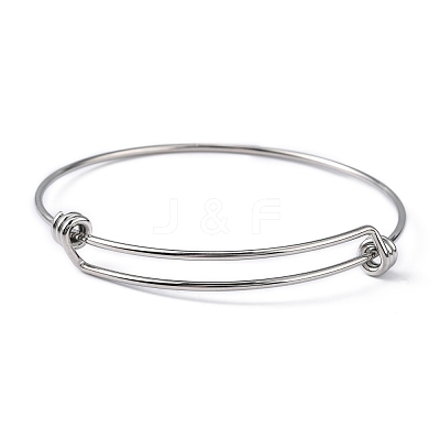 Tarnish Resistant Adjustable 316 Surgical Stainless Steel Expandable Bangle Making MAK-M188-02-1