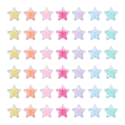 100Pcs Transparent Acrylic Beads OACR-TADJ0001-24-1