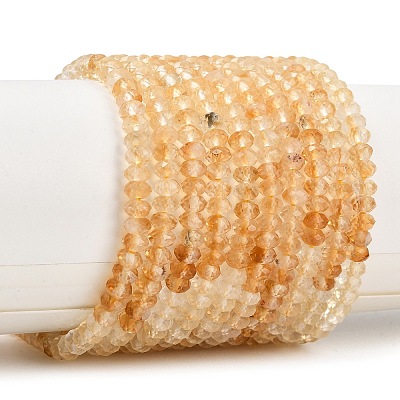 Heated Natural Citrine Beads Strands G-B175-A05-2x4mm-1