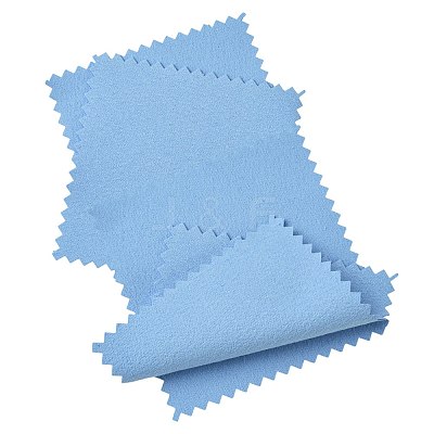 15Pcs Faux Suede Fabric Square Silver Polishing Cloth AJEW-FS0001-44-1