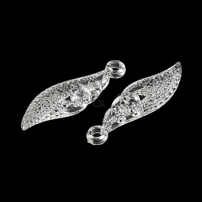 Transparent Acrylic Pendants TACR-G048-23-1