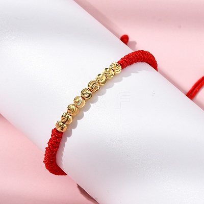 Polyester Cord Braided Bead Bracelets for Women BJEW-L698-01G-08-1
