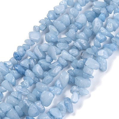 Dyed Natural Aquamarine Beads Strands G-G011-12-1