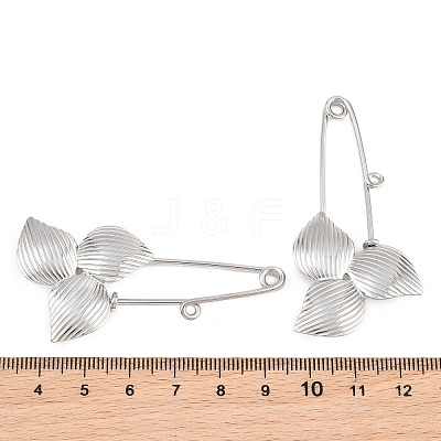 Trillium 304 Stainless Steel Safety Pins Brooch Findings SA-CBA098D-14C-P01-1