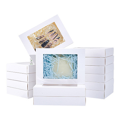 Rectangle Paper Biscuit Boxes with Clear Window CON-WH0107-02C-02-1