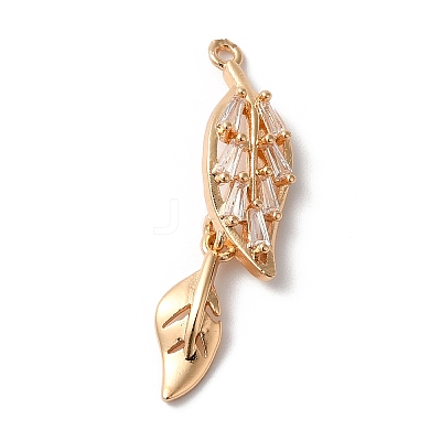 Brass and Glass Pendants KK-C062-096G-1