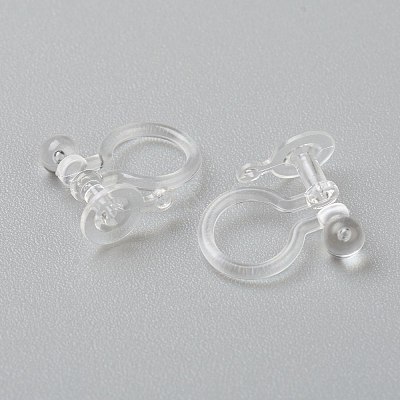 Plastic Clip-on Earring Findings X-KY-P001-08-1