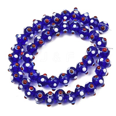 Handmade Bumpy Lampwork Beads Strands LA-CBA05D6-01-06-1