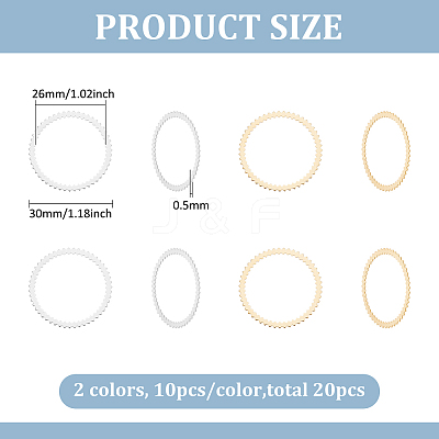 24Pcs 2 Colors Brass Linking Rings KK-BC0012-91-1