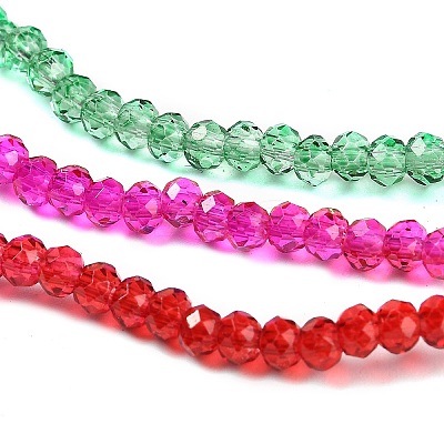 Transparent Painted Glass Beads Strands X1-DGLA-A034-T1mm-A24-1
