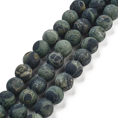 Natural Kambaba Jasper Beads Strands G-F520-53-12mm-1