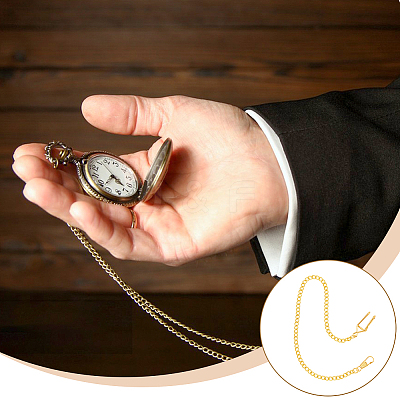 5Pcs 5 Colors Alloy Clip Pocket Watch Chain FIND-FH0009-15-1