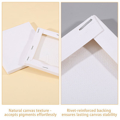 Square Wood Painting Linen Panels LS-DIY-WH0622-483A-1
