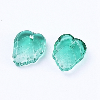 Two-Tone Transparent Glass Charms GLAA-H016-15Y-1