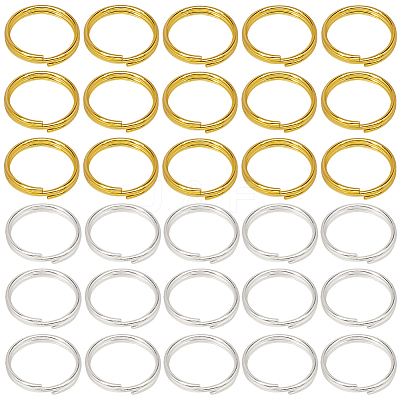 600Pcs 2 Colors Brass Split Rings KK-SP0001-82A-1