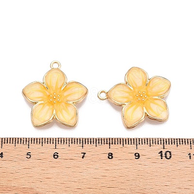 Rack Plating Alloy Enamel Pendants ENAM-N056-365KCG-01-1