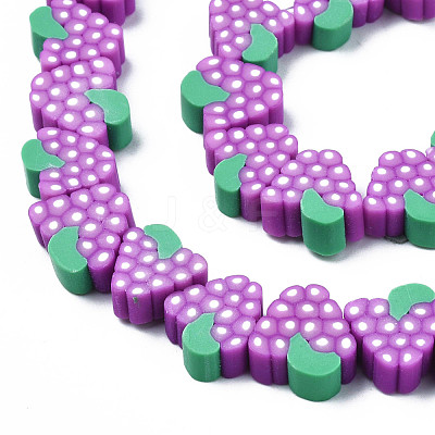 Handmade Polymer Clay Bead Strands X-CLAY-R069-01D-03-1