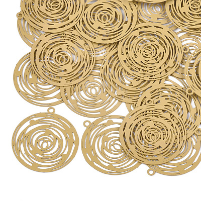 430 Stainless Steel Filigree Pendants X-STAS-T042-11D-1