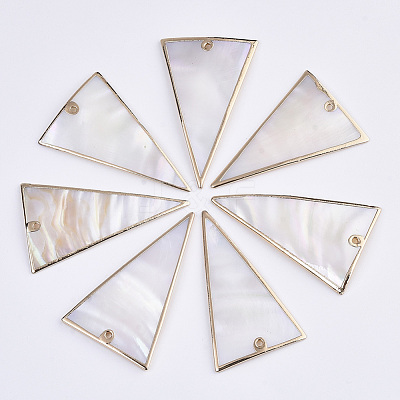 Natural Freshwater Shell Pendants SSHEL-R045-11-1