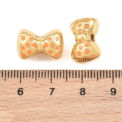 Brass Enamel Beads KK-CBA57A9-05G-1