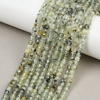 Natural Prehnite Beads Strands G-B171-A01-4x4mm-1