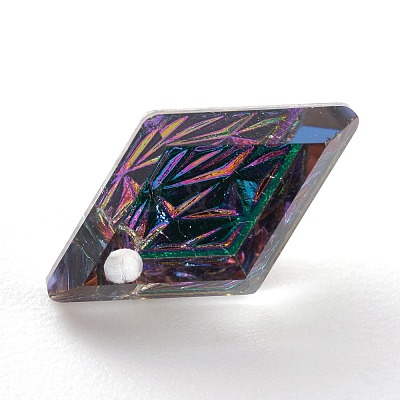 Embossed Glass Rhinestone Pendants GLAA-J101-04A-001VO-1