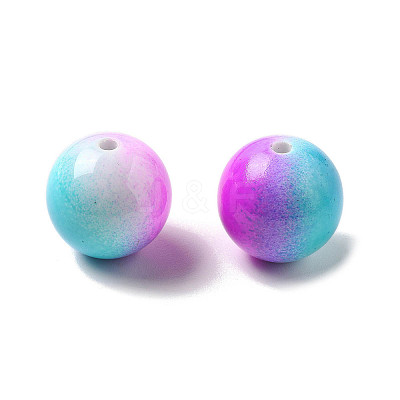 Baking Paint Opaque Acrylic Beads OACR-H049-02B-1