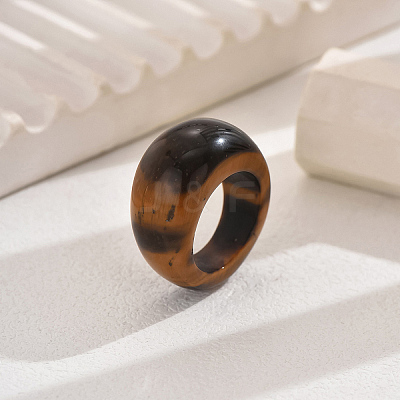 Classic Unisex Natural Tiger Eye Finger Rings ZY5946-2-1