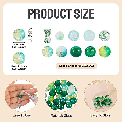 80G Transparent Glass Beads DGLA-TA0001-47B-1
