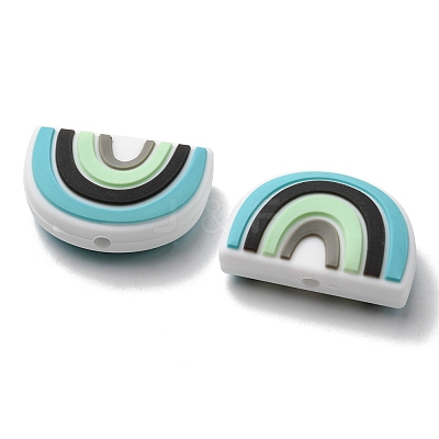 6Pcs Food Grade Eco-Friendly Silicone Focal Beads SIL-YW0001-04B-1
