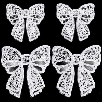 4Pcs 2 Styles Polyester Embroidery Iron on Clothing Patches PATC-GF0001-51A-1