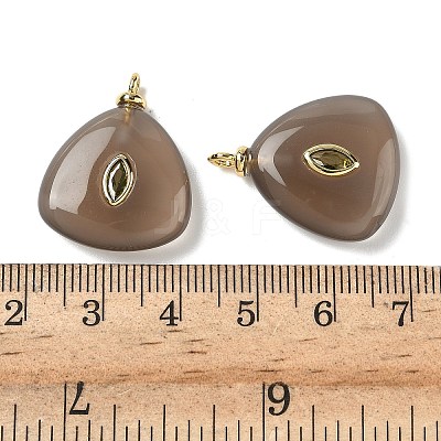 Natural Grey Agate Pendants G-H328-04G-A09-1