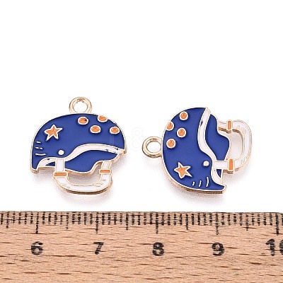 Alloy & Enamel Pendants ENAM-T021-46G-1
