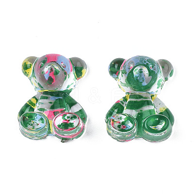 Spray Painted Transparent Acrylic Cabochons TACR-N006-71B-1