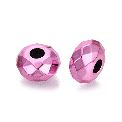 UV Plating Iridescent Transparent Acrylic European Beads OACR-E033-22-05-1