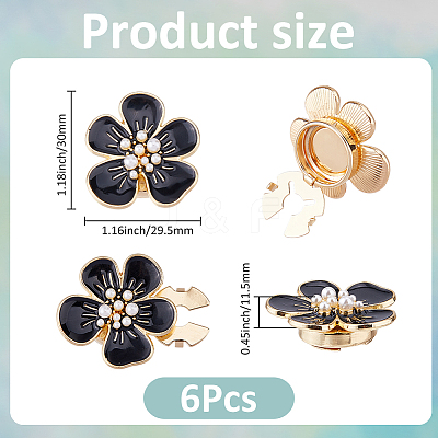 6Pcs Alloy Enamel Cufflinks DIY-FH0009-79B-1