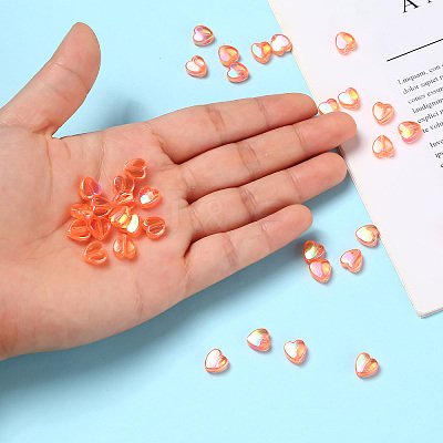 100Pcs Eco-Friendly Transparent Acrylic Beads TACR-YW0001-07C-1