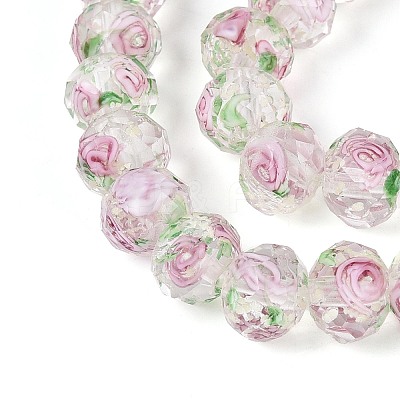 Handmade Luminous Lampwork Beads Strands LAMP-N037-01G-1