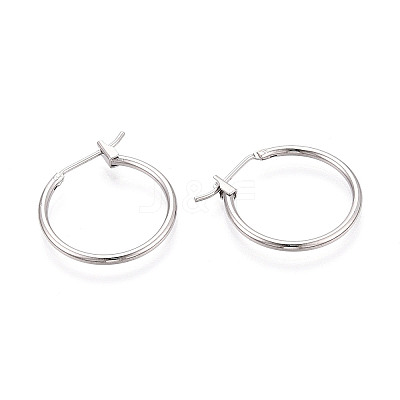 304 Stainless Steel Hoop Earrings EJEW-T048-25B-P-1