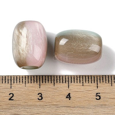 Triple Color Resin European Beads RESI-F055-13-1