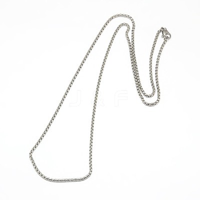 Non-Tarnish 304 Stainless Steel Venetian Chain Necklace MAK-G004-06P-1