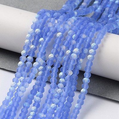 Imitation Jade Glass Beads Strands EGLA-A034-T2mm-MB14-1