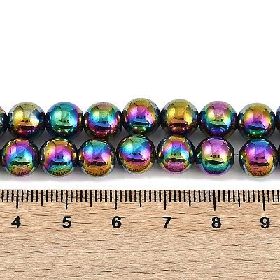 Electroplated Synthetic Magnetic Hematite Beads Strands G-G174-L01-02-1