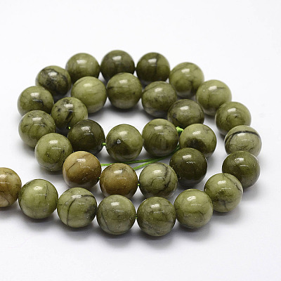 Natural Chinese Jade/Southern Jade Beads Strands X-G-F363-12mm-1